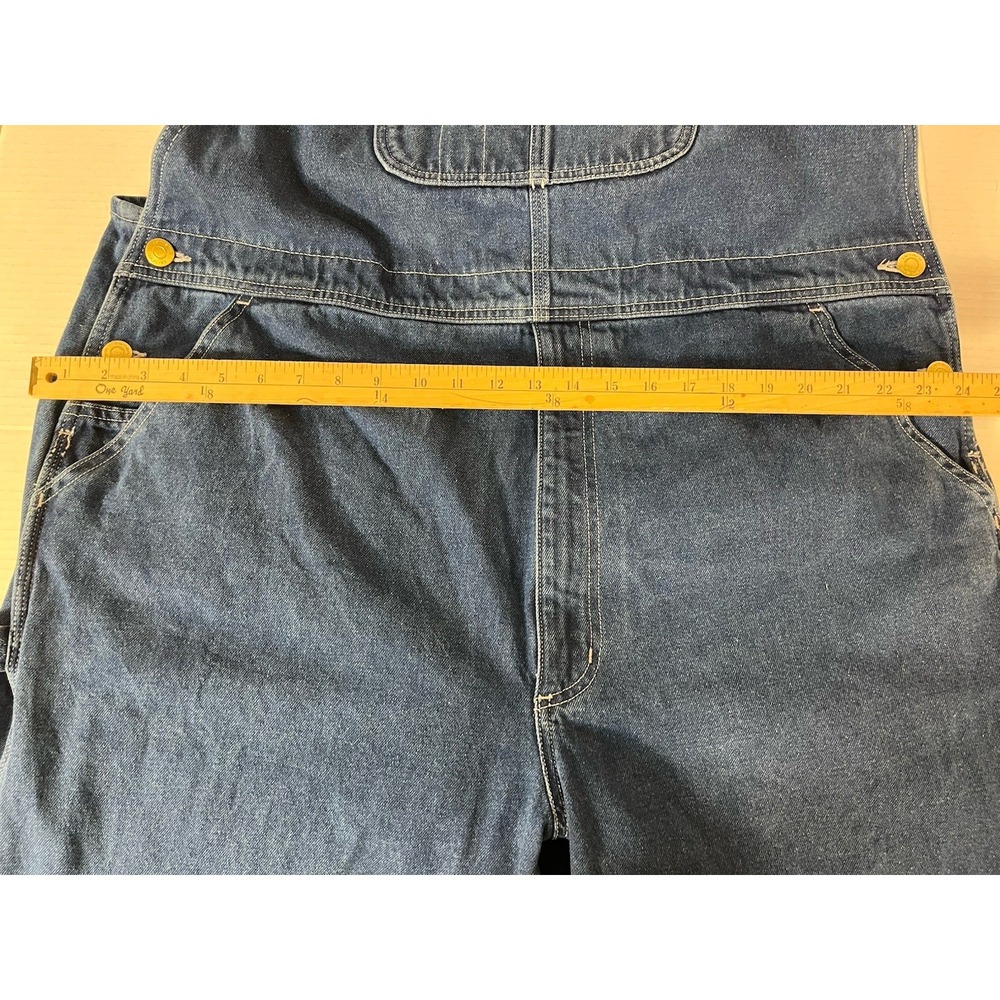 Carhartt 42X30**Overalls Blue Denim Bib Workwear Men's - Picture 6 of 7